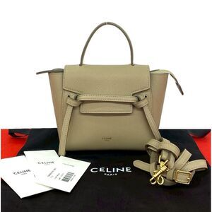 CELINE Belt Bag Leather 2way Handbag